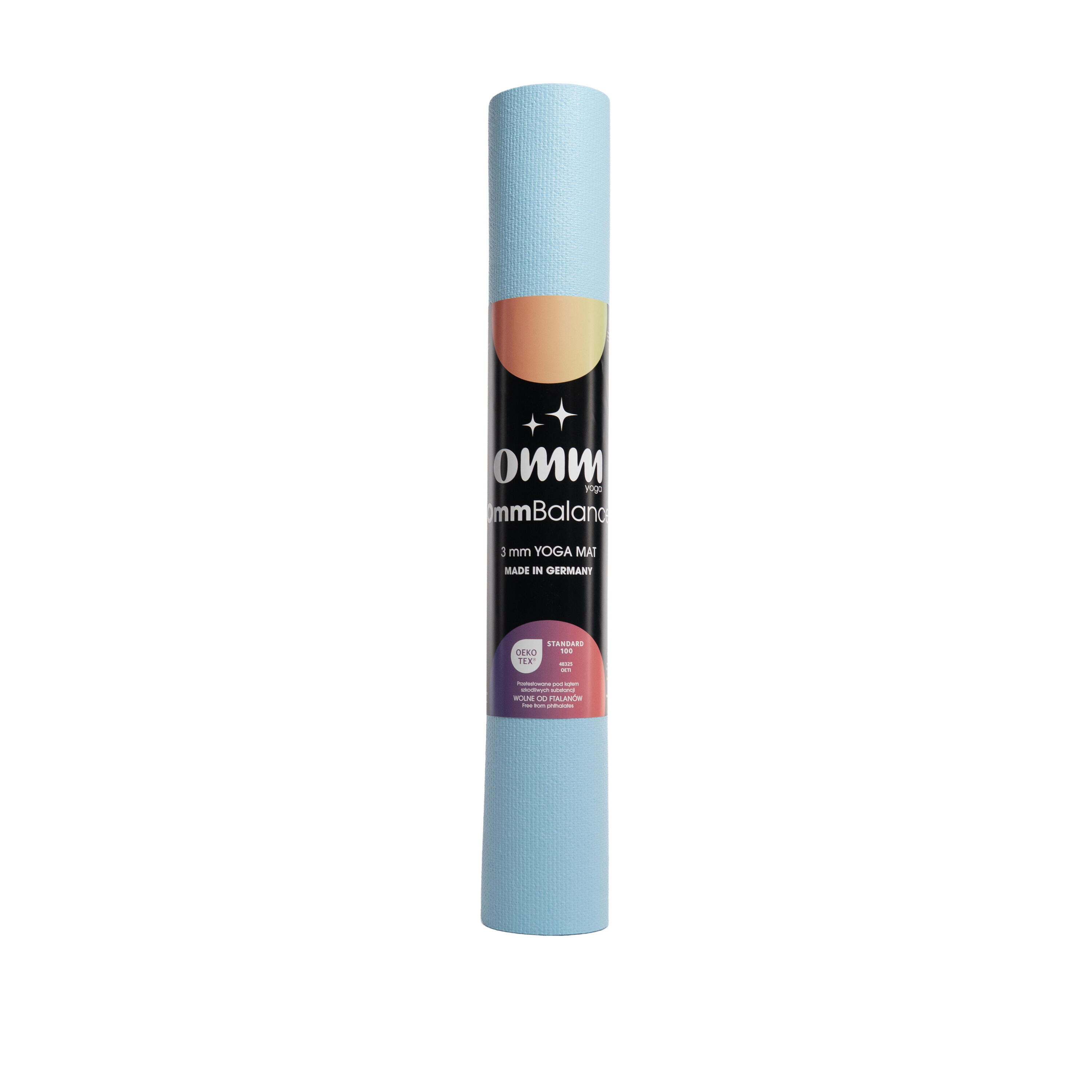 Tappetino antiscivolo per esercizi OMM YOGA blu 3 mm Yoga Fitness 4/4