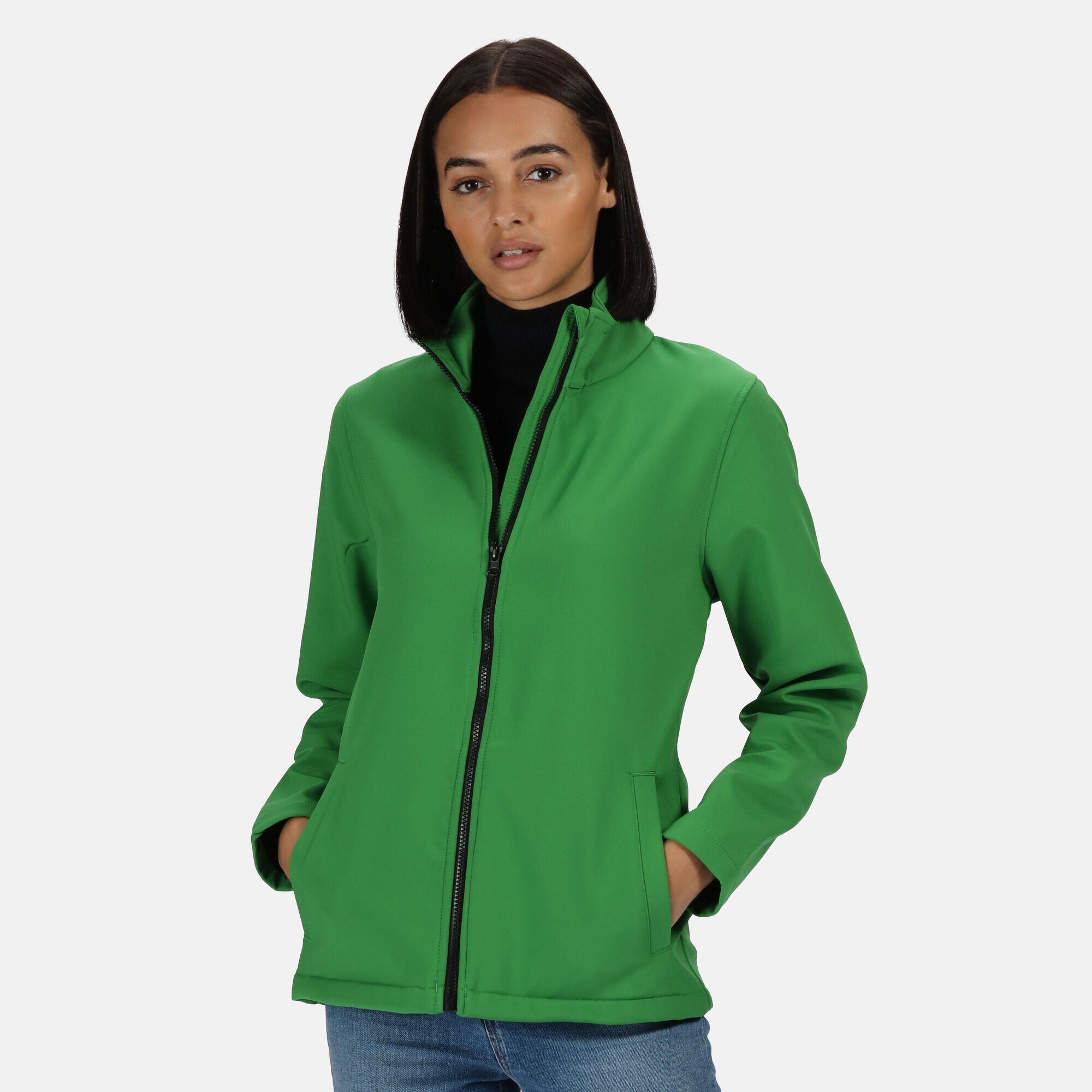 Womens/Ladies Ablaze Printable Softshell Jacket (Extreme Green/Black) 2/4