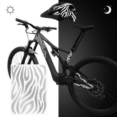 reflektierende Aufkleber Sticker Fahrrad Helm Reflektor Folie MTB für Sicherheit