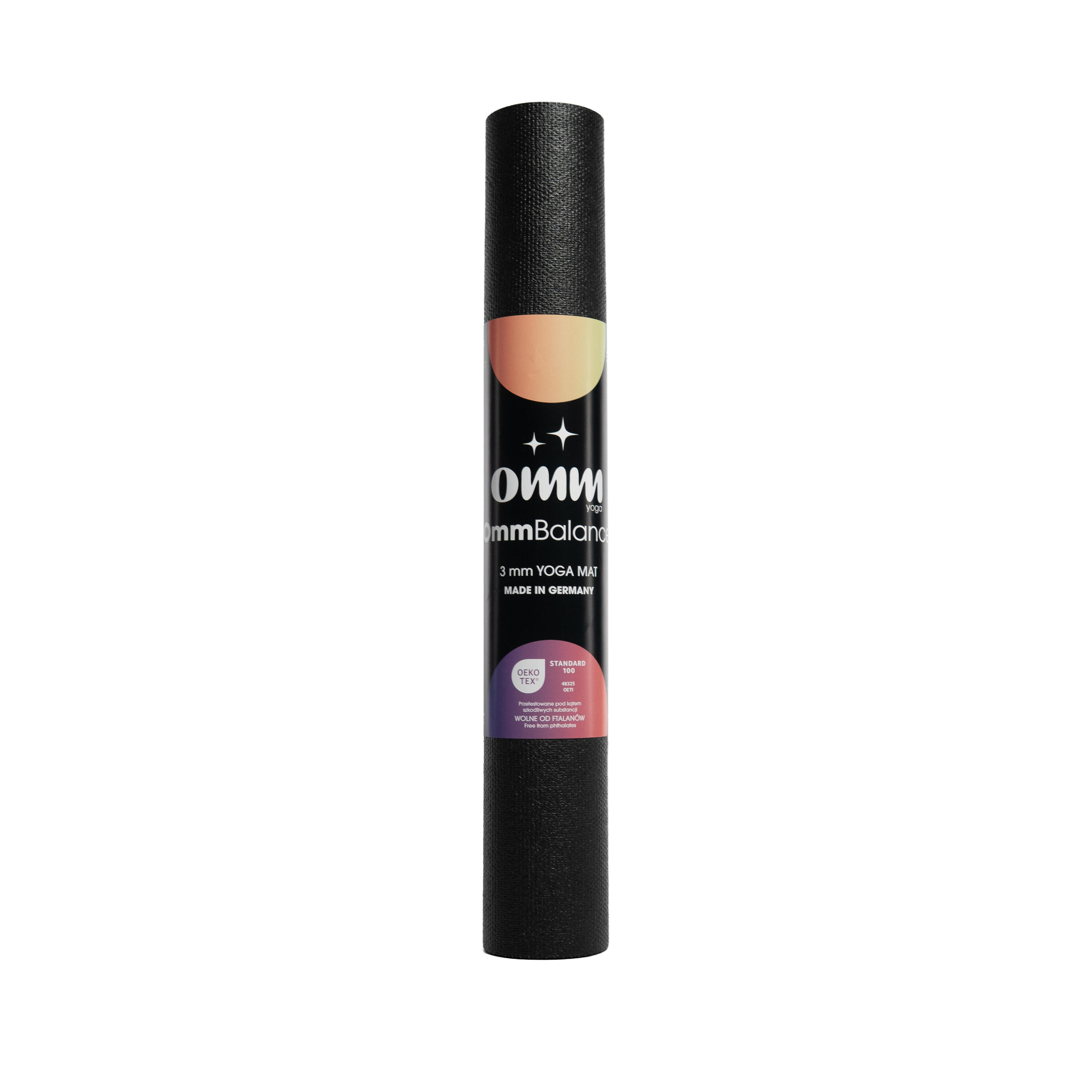 Tappetino antiscivolo per esercizi OMM YOGA nero 3 mm Yoga Fitness 4/4