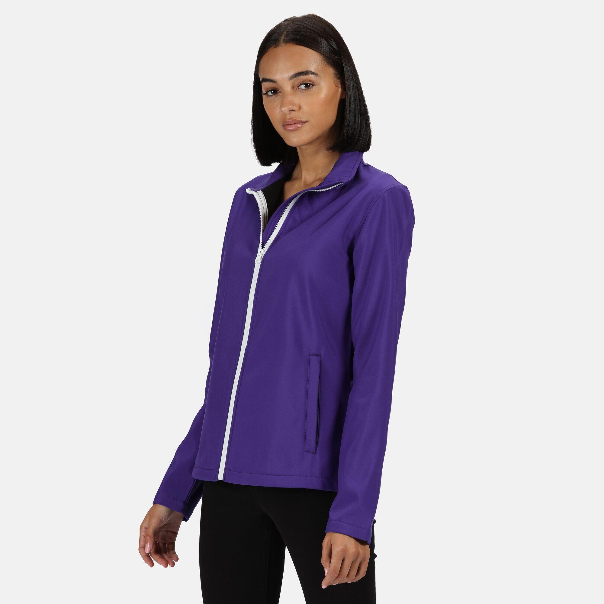 Womens/Ladies Ablaze Printable Softshell Jacket (Purple/White) 3/5