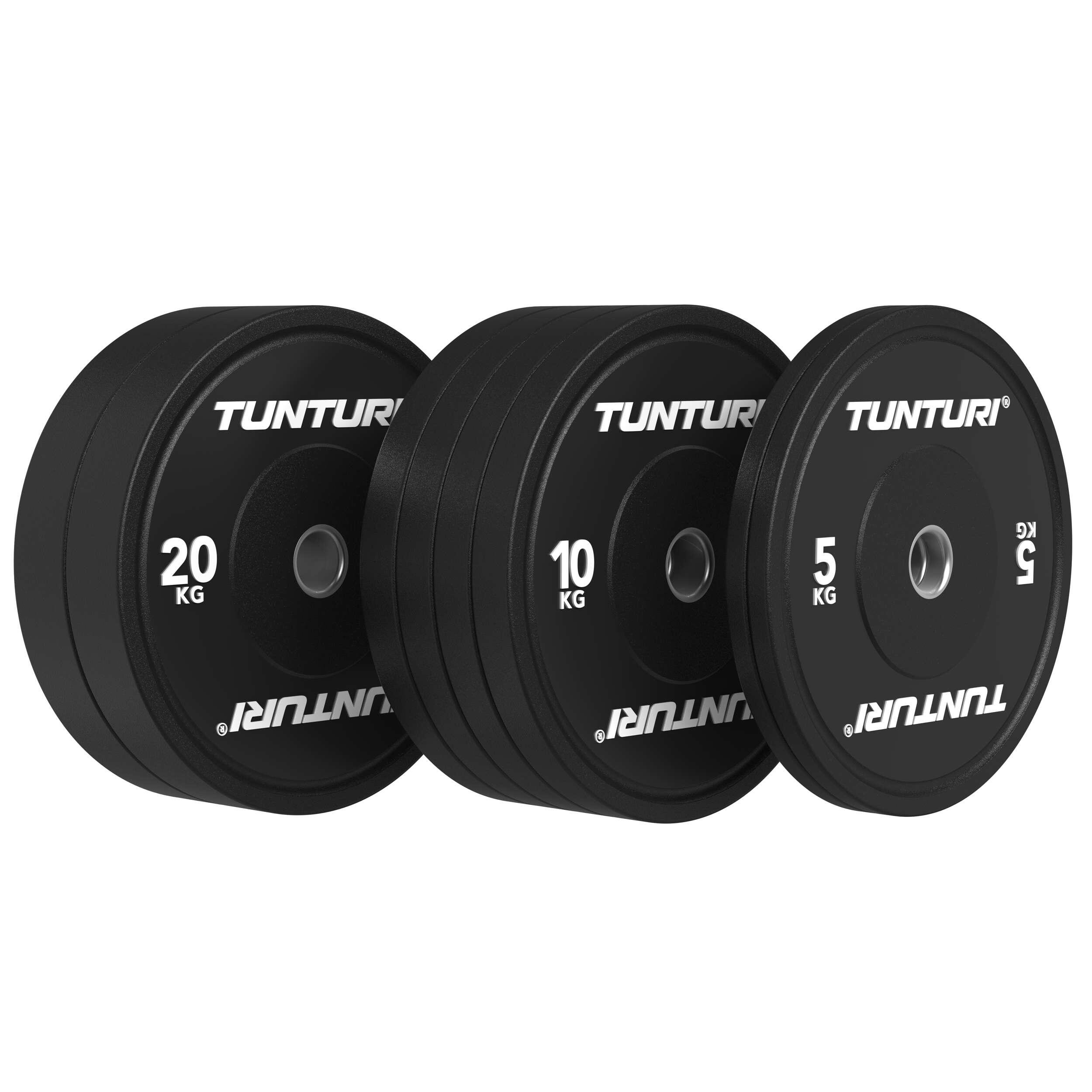 Tunturi Platinum bumperplates - Haltergewichten - Halterschijven - Set 90kg 2/7