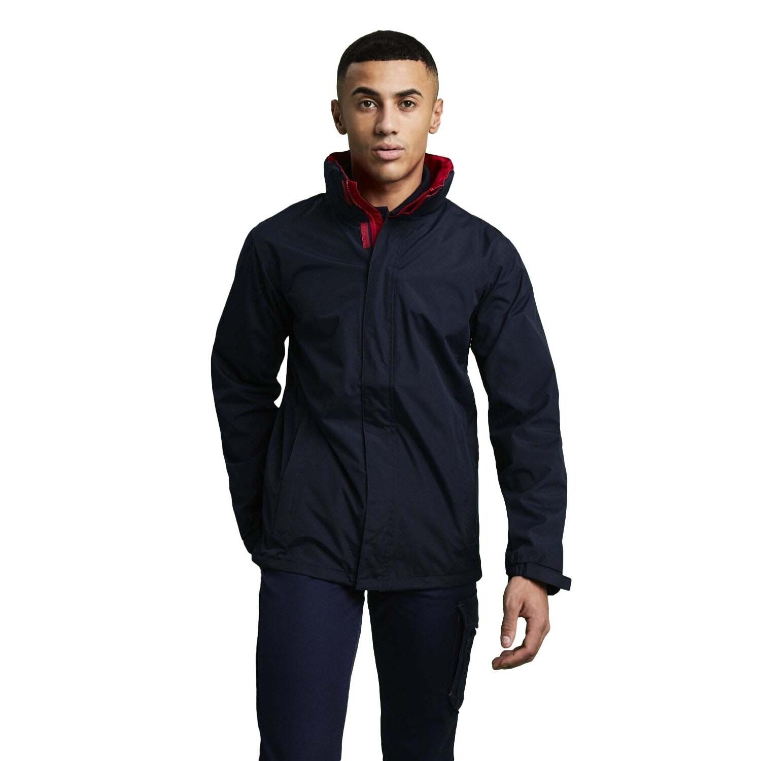 Mens Standout Ardmore Jacket (Waterproof & Windproof) (Navy/Classic Red) 3/5