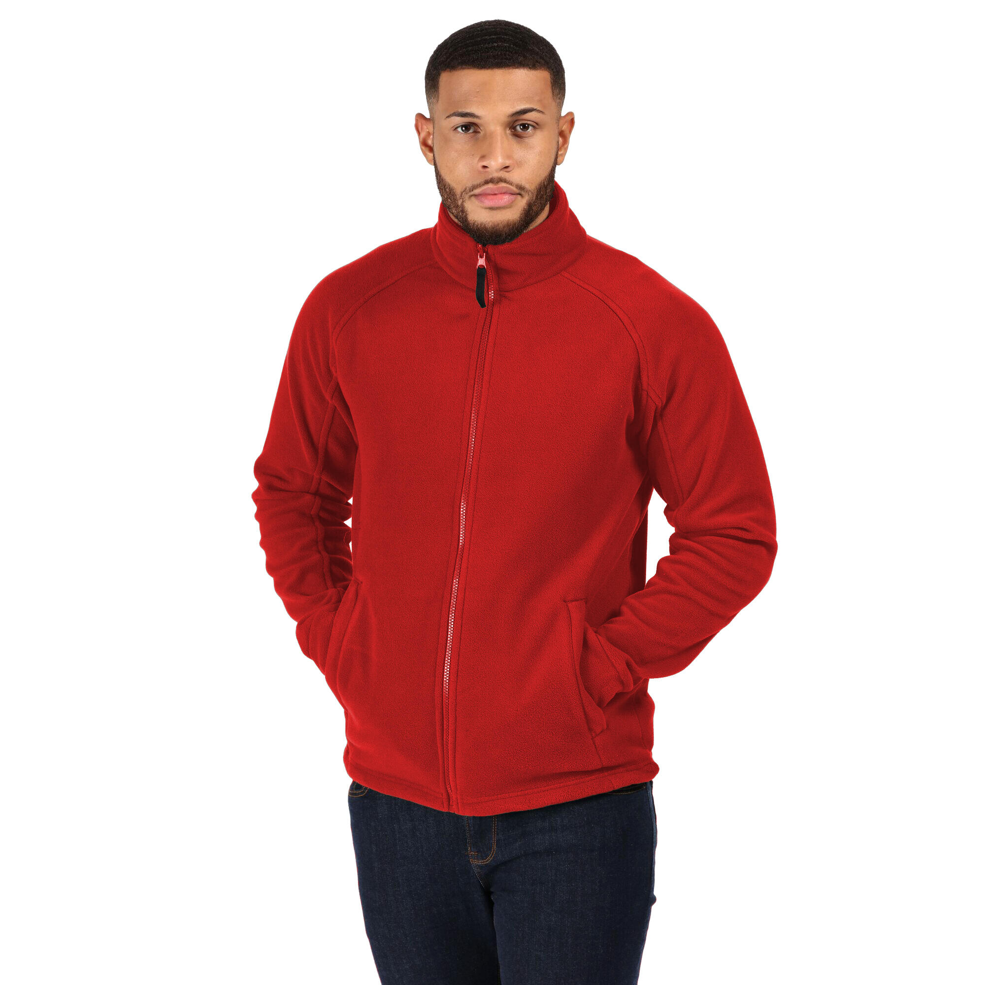 Mens Thor III Fleece Jacket (Classic Red) 3/5