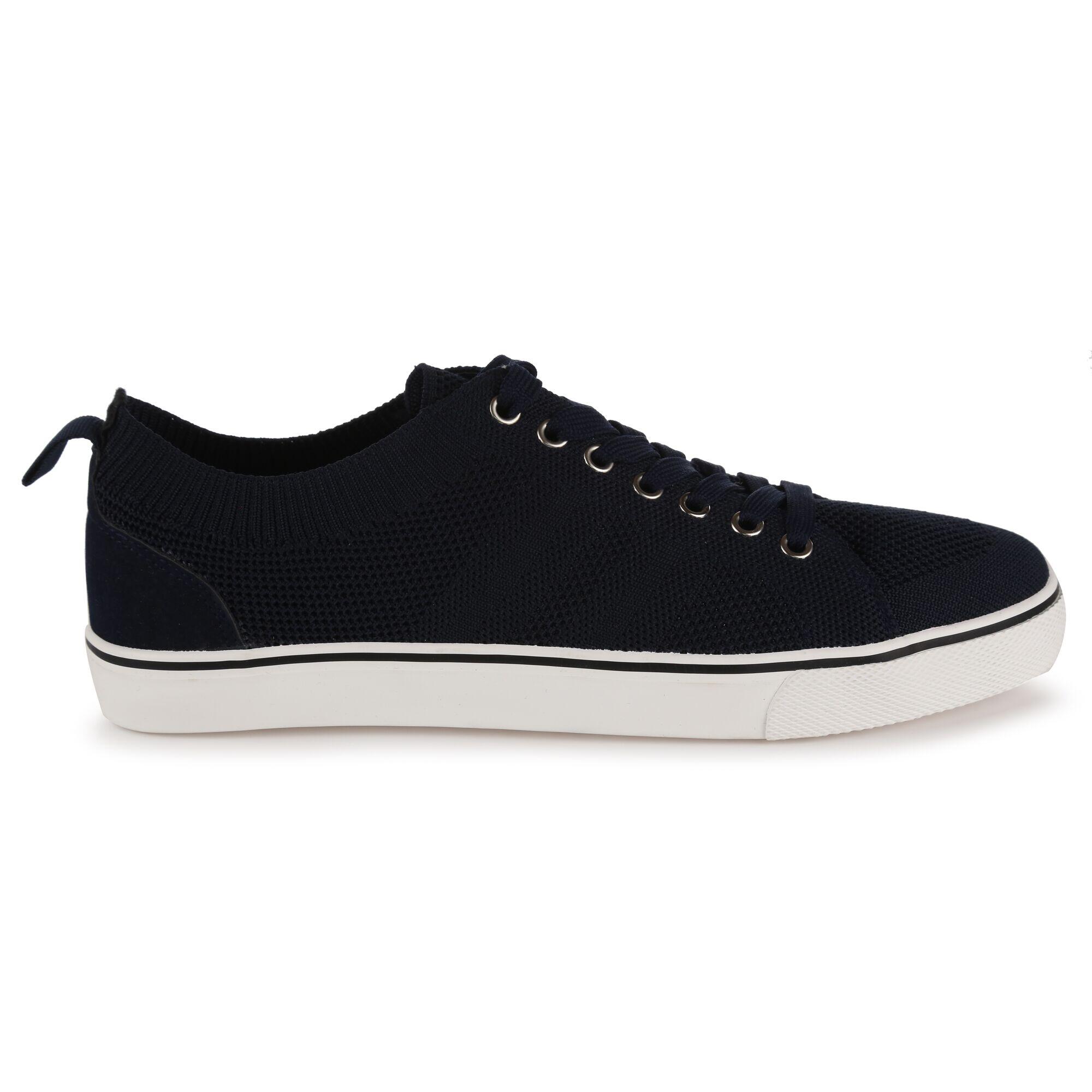 Great Outdoors Mens Knitted Trainers (Navy) 4/5