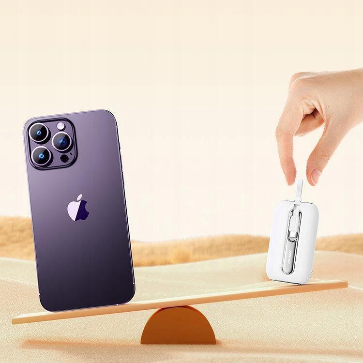 Joyroom Mini-Powerbank 10000 mAh Powerbank 22,5 W USB-C-Kabel Lightning 6/7