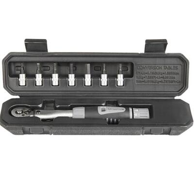 Messingschlager Drehmomentschlüssel 4-24 Nm, M-WAVE, mit Bits, im Hardcase