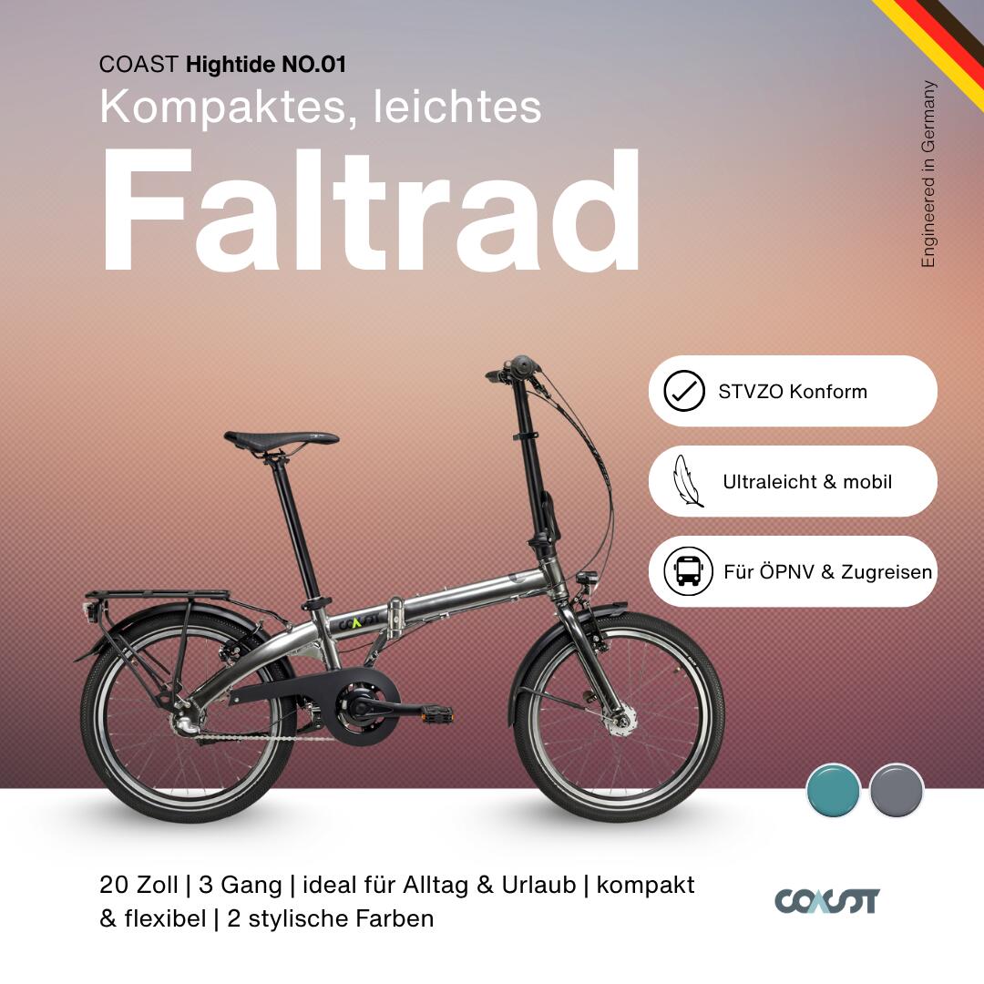 COAST Bicicleta dobrável HIGHTIDE NO. 01 3S - Anthracite 2/7