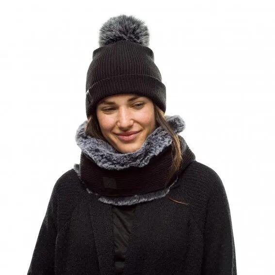 Czapka sportowa unisex Buff Knitted Hat Kesha Black wewnętrzna opaska z polaru 2/2