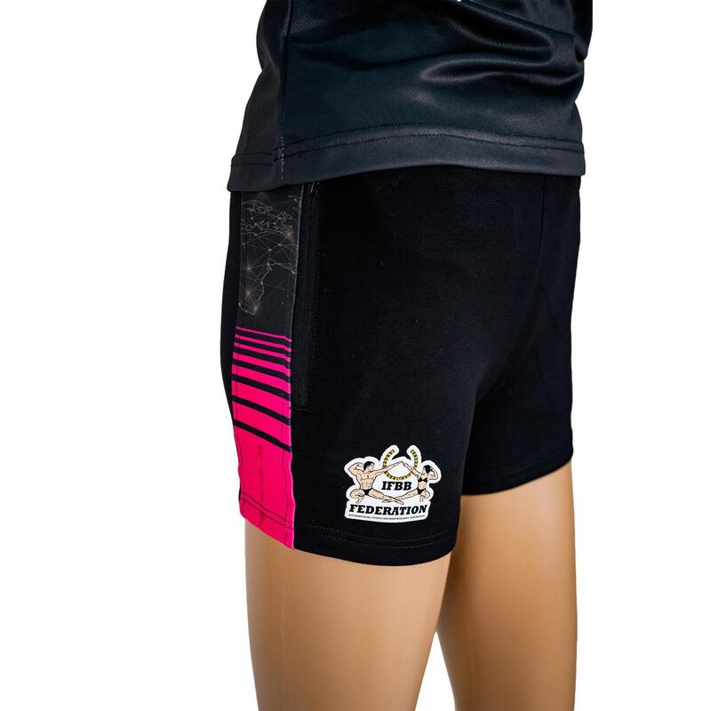 Short bumbac feminin - International Fitness and Body Building Federation