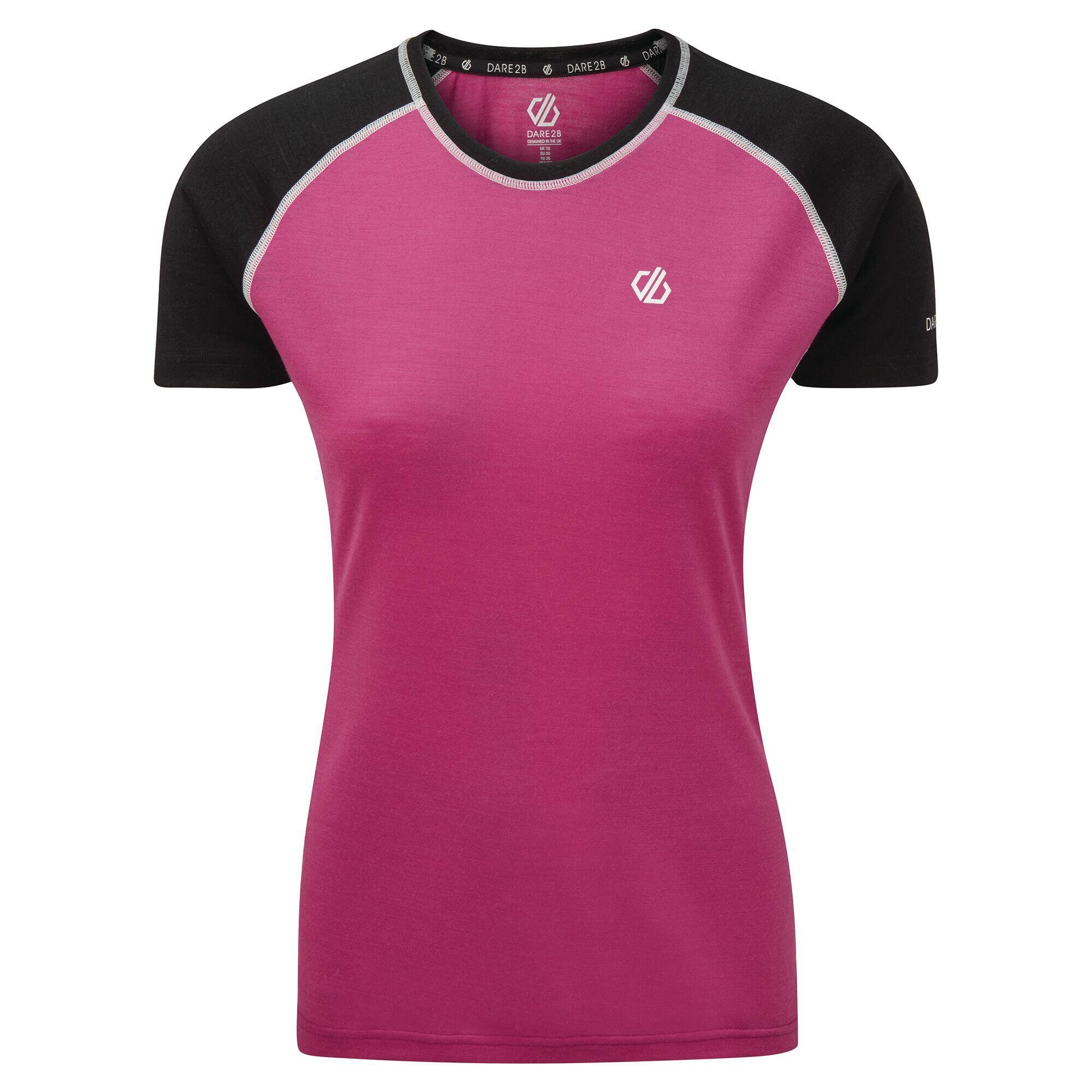Womens/Ladies Fixate TShirt (Active Pink/Black) 1/4