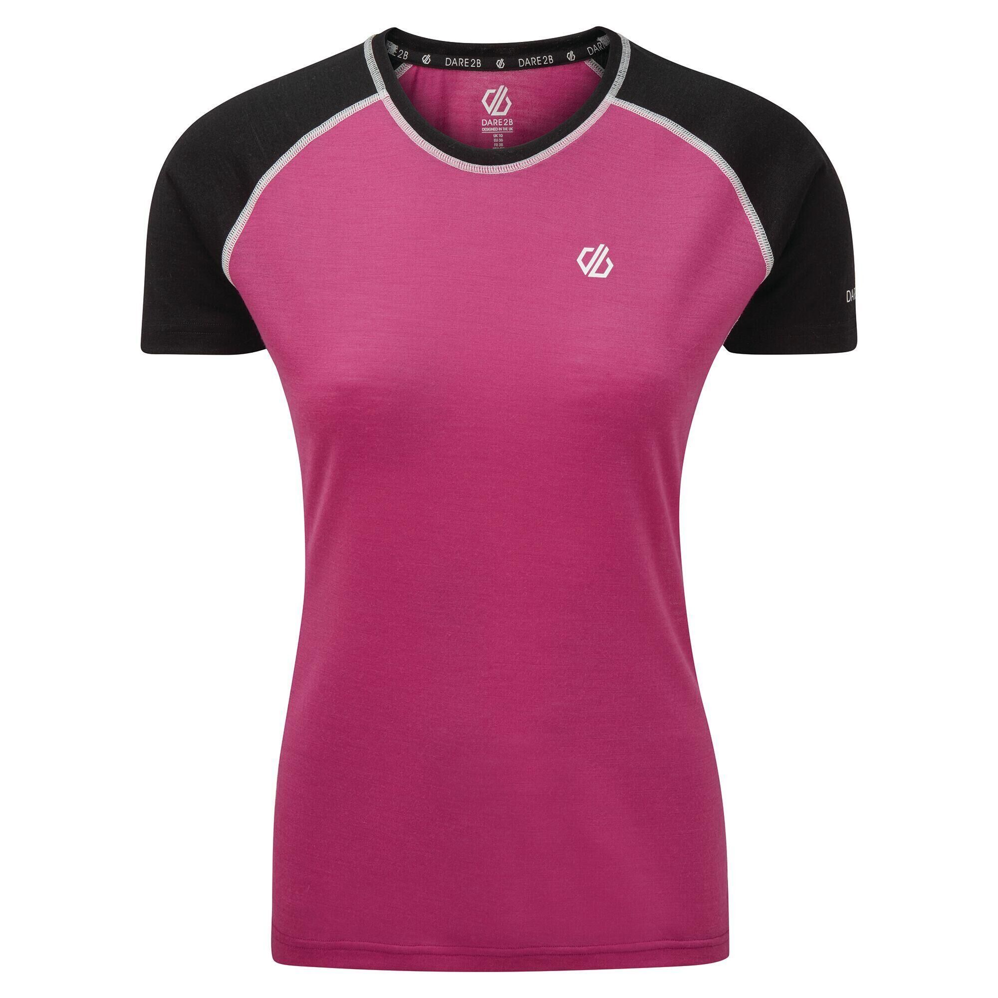 DARE 2B Womens/Ladies Fixate TShirt (Active Pink/Black)