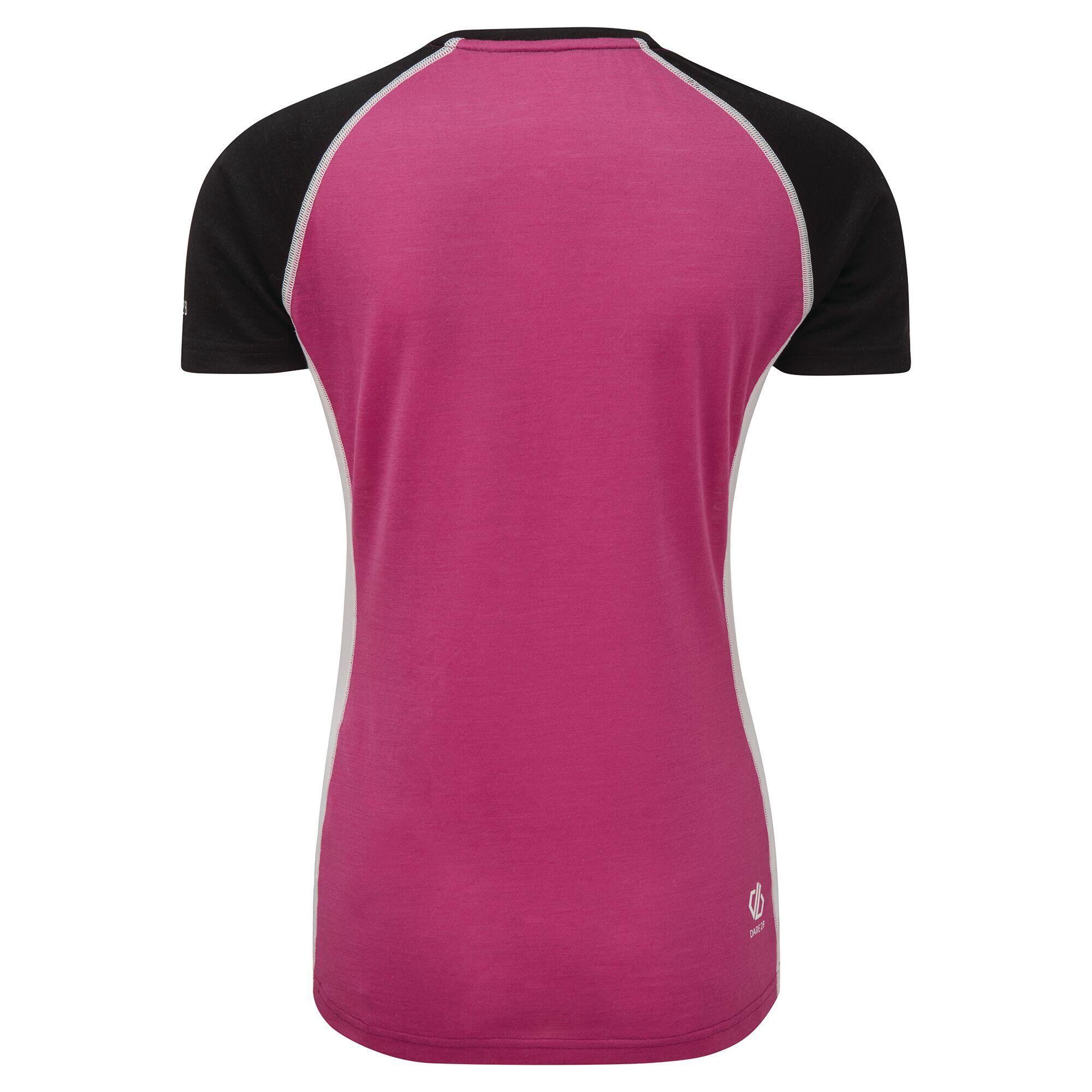 Womens/Ladies Fixate TShirt (Active Pink/Black) 2/4