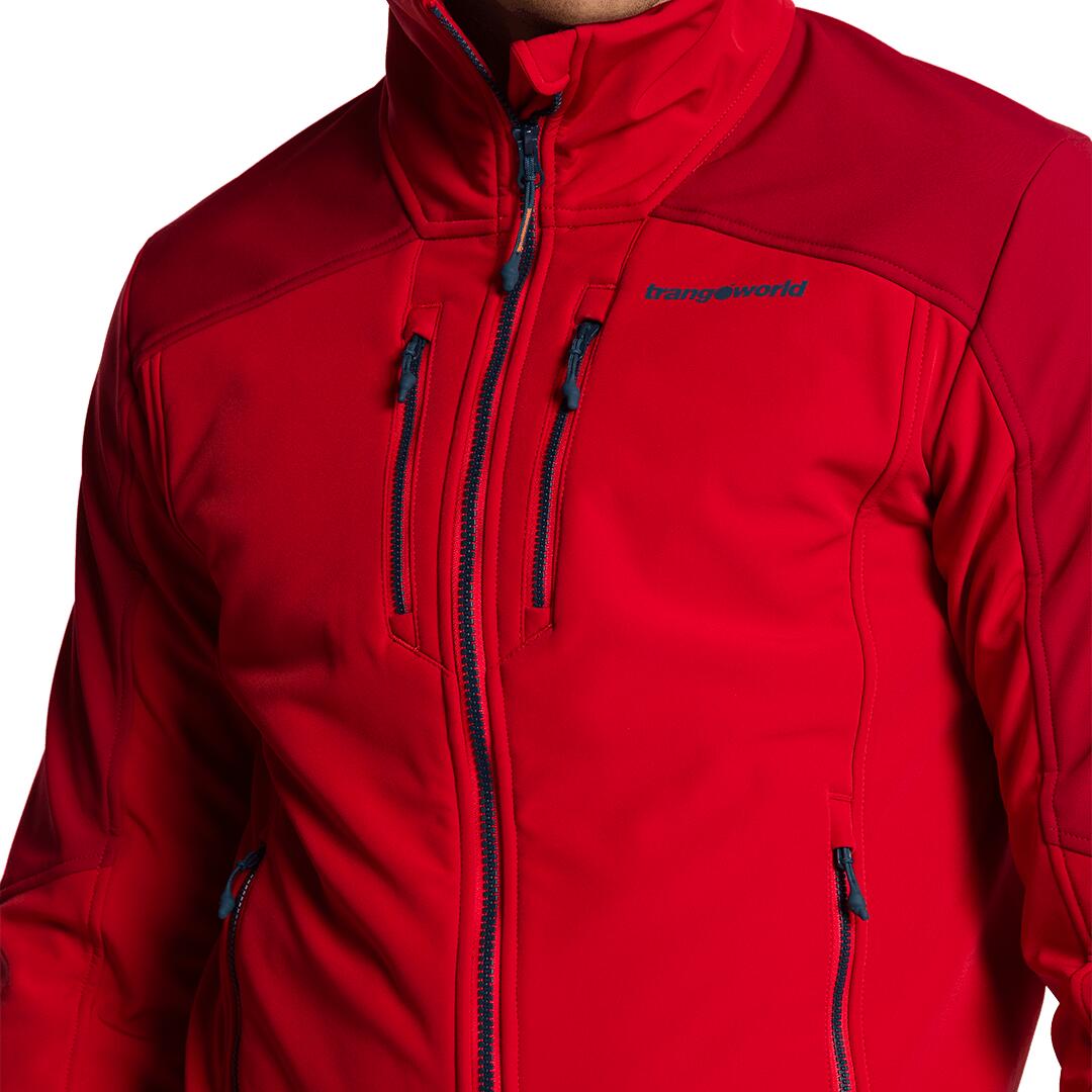 Softshell para Hombre Trangoworld Lyskamm Rojo/Rojo/Negro 7/7