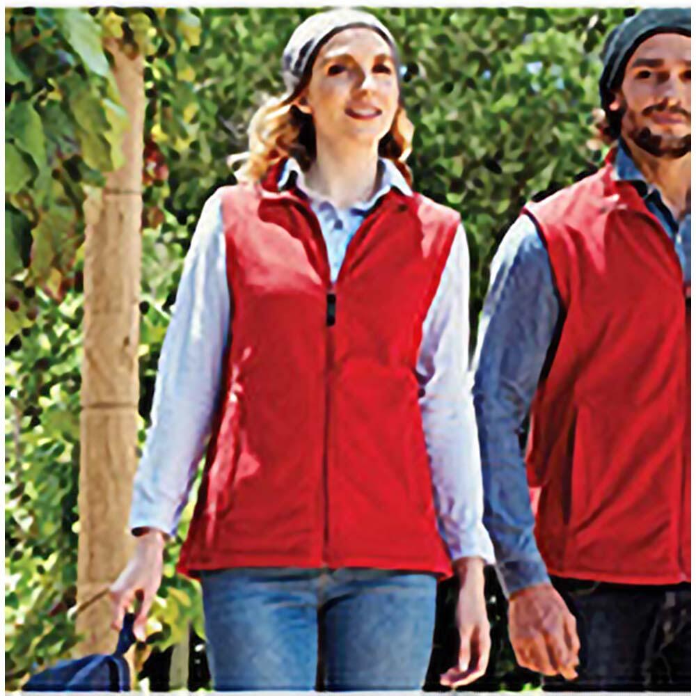 Women's sleeveless fleece jacket (Red)