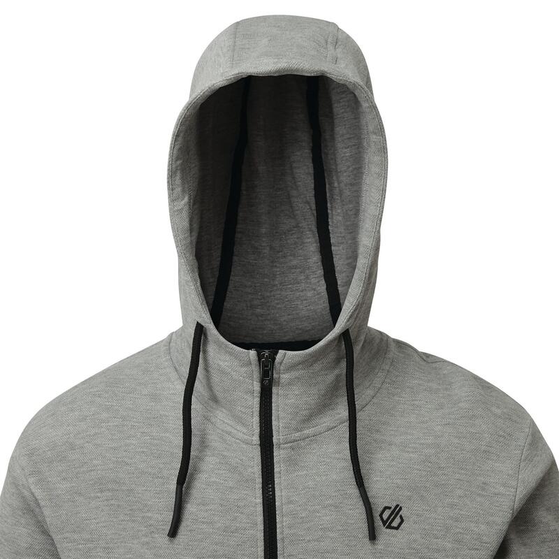 "Modulus" Hoodie mit durchgehendem Reißverschluss für Herren Aschgrau