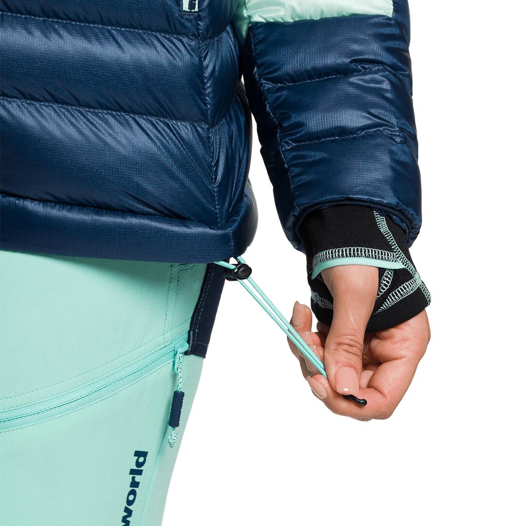Plumífero para Mujer Trangoworld Trx2 800 wm evo Verde/Azul/Negro 180g 800cuin 6/7