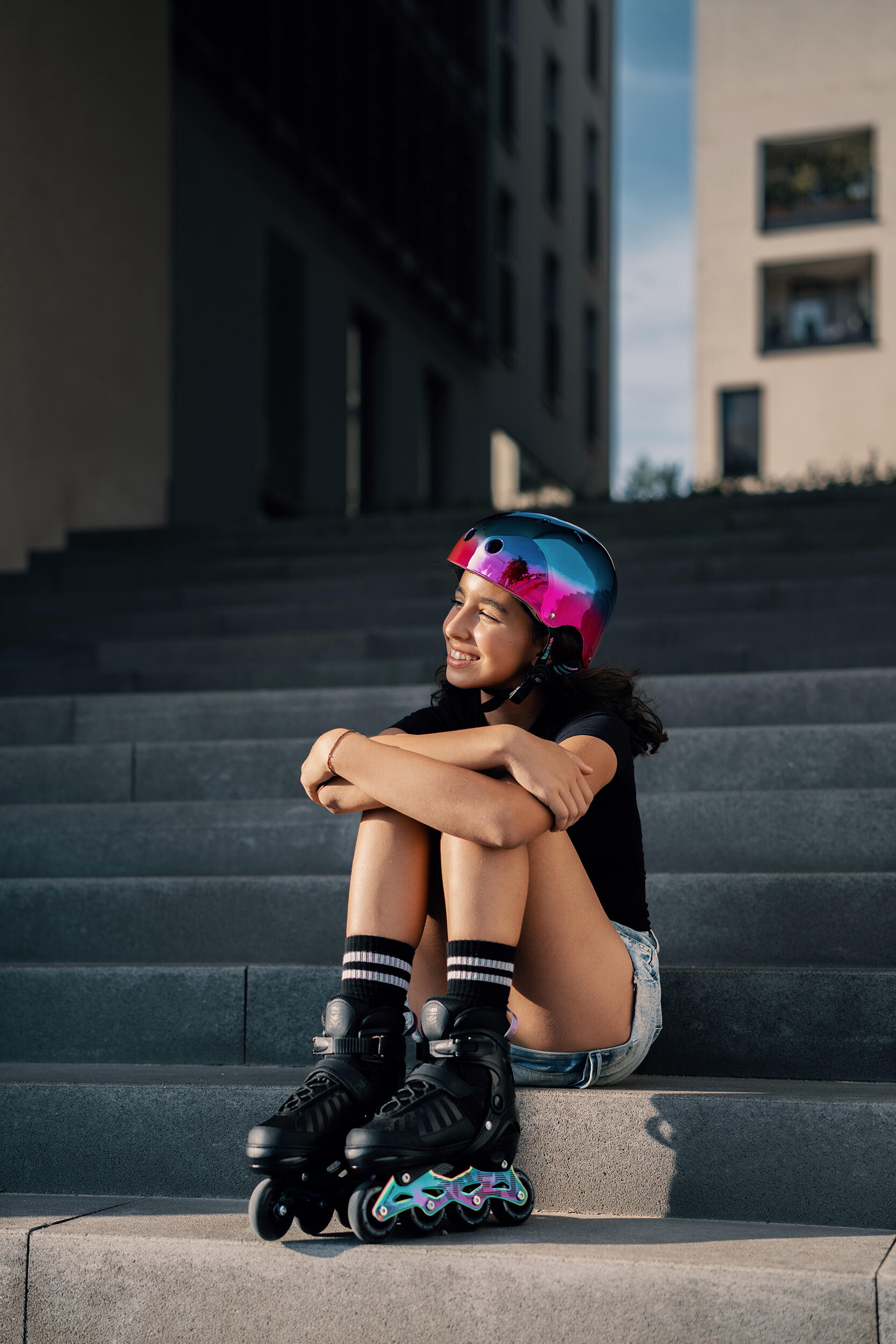 Raven Oxen Patins de rodas ajustáveis 2 em 1 5/7
