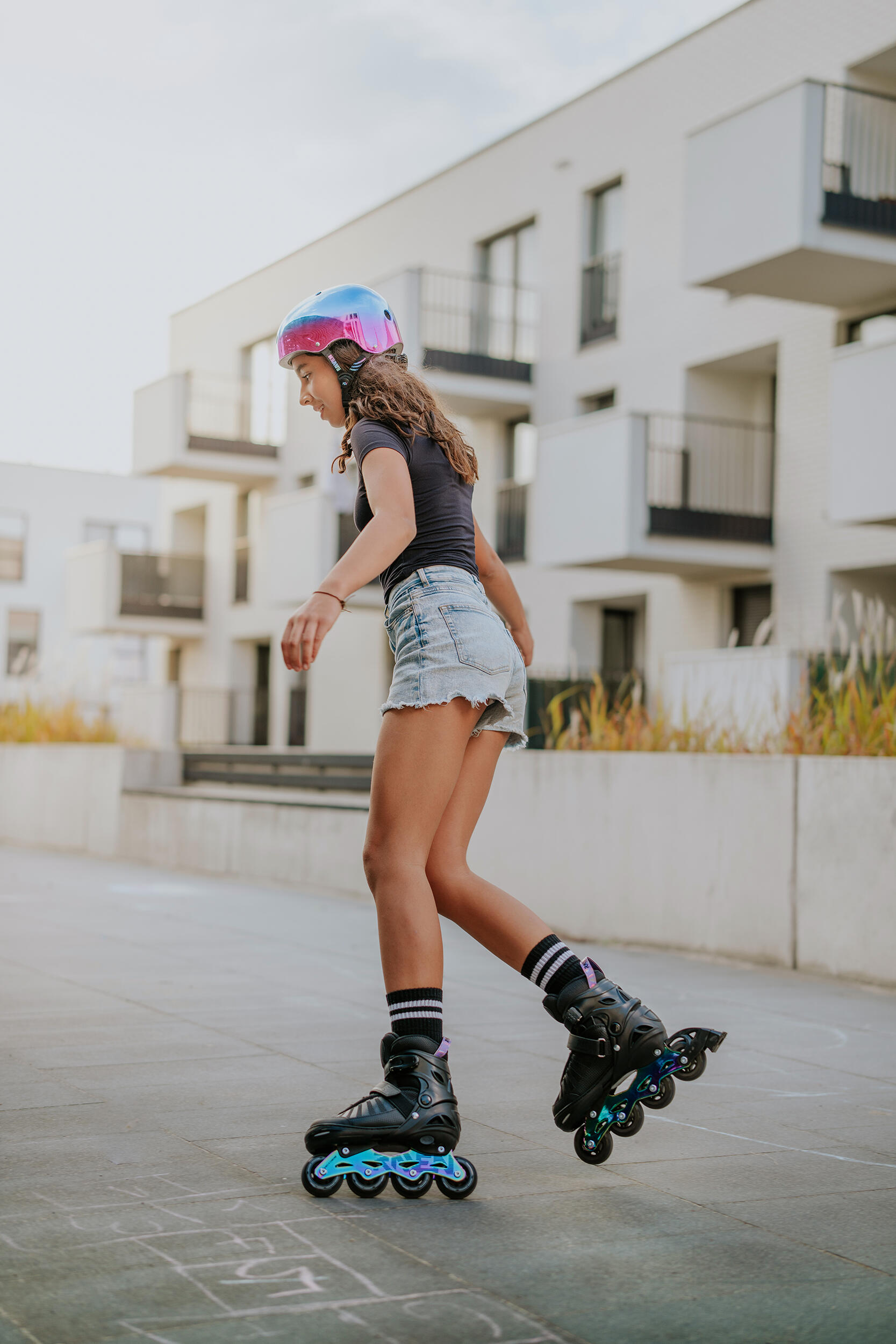 Raven Oxen Patins de rodas ajustáveis Hóquei 2 em 1 6/7