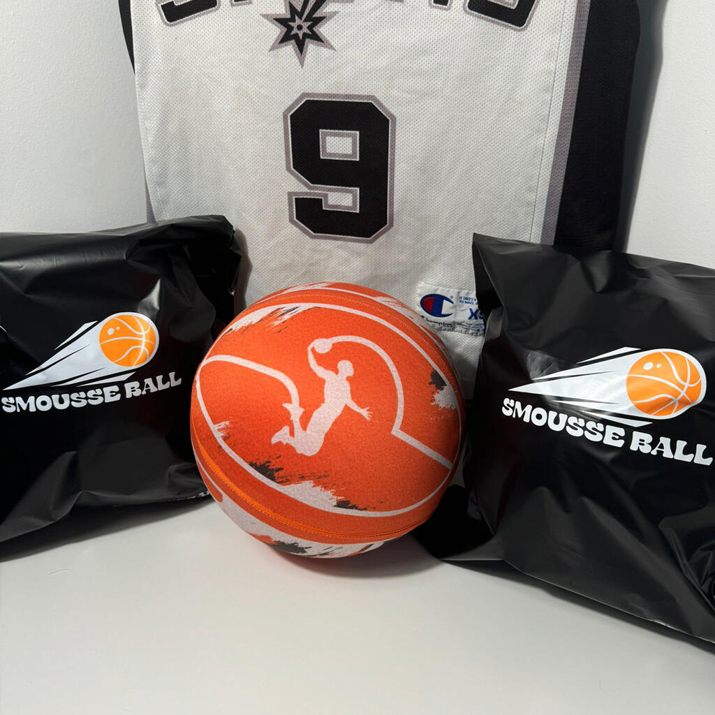 Smousse Ball, ballon de basket d’intérieur, silencieux et de taille officielle 6/8