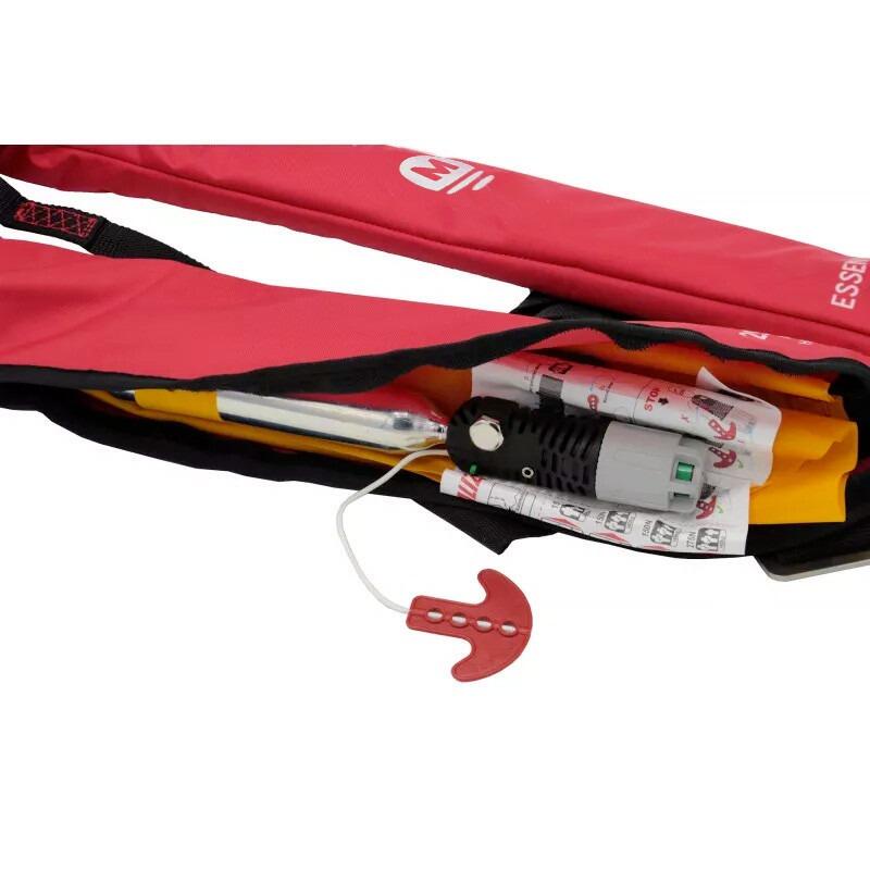290N automatisch opblaasbaar reddingsvest met ESSENTIAL harnas Rood 5/5