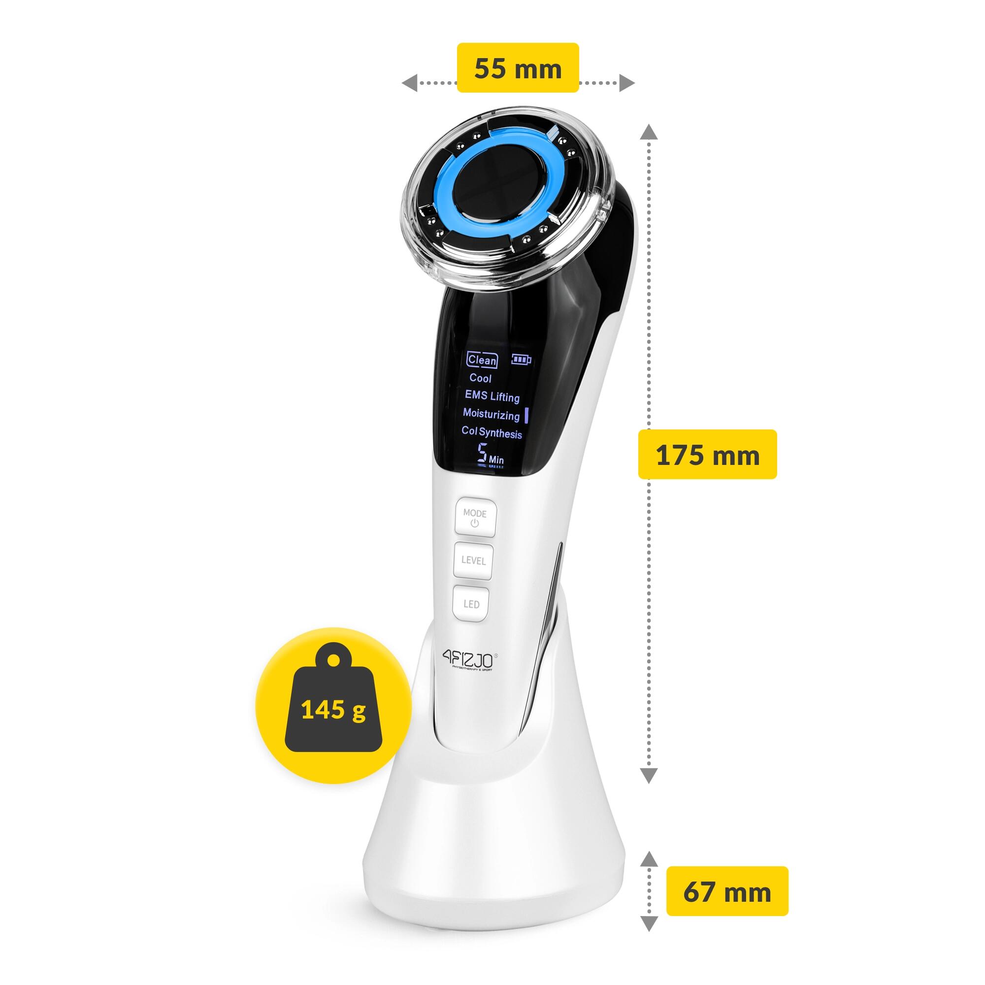 EMS Gesichtsmassagegerät Mesotherapie Anti-Aging Lifting Weiß 4FIZJO 2/7