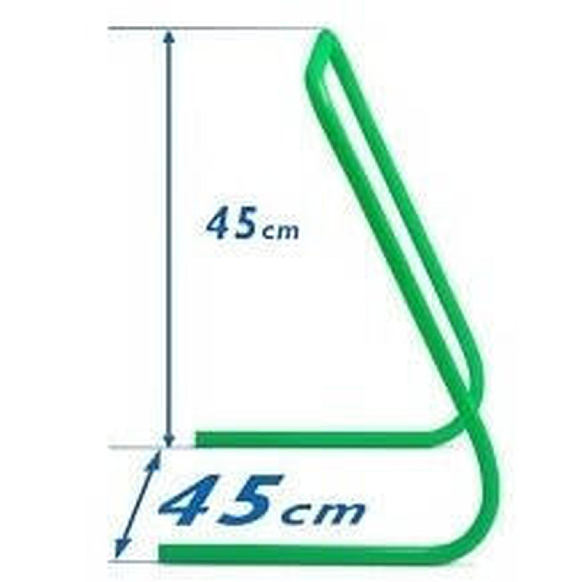 Set 5 obstacole antrenament Team, inaltime 45 cm, verde