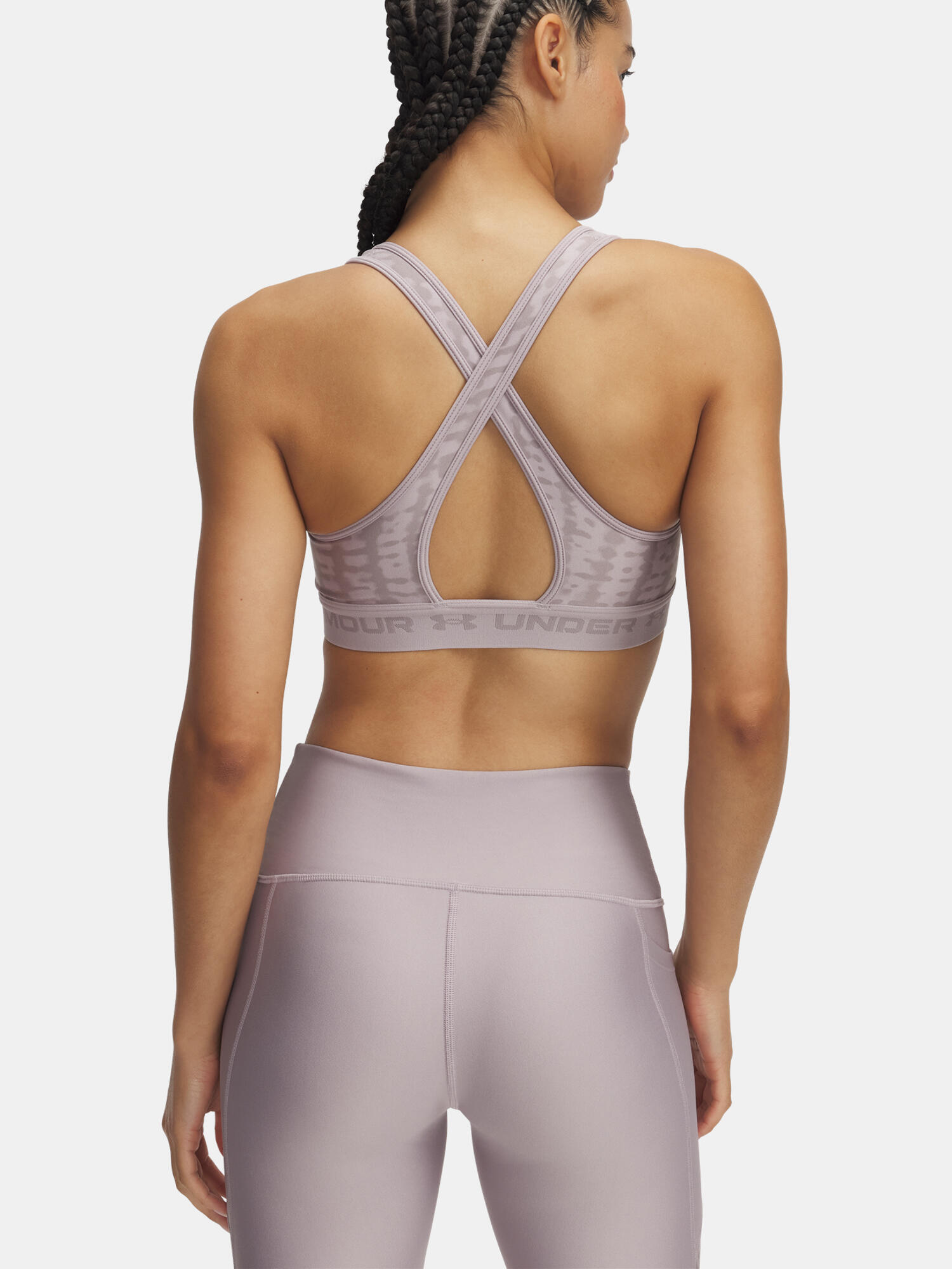 Damski Top Biustonosz Sportowy Under Armour Crossback Mid Print 2/3
