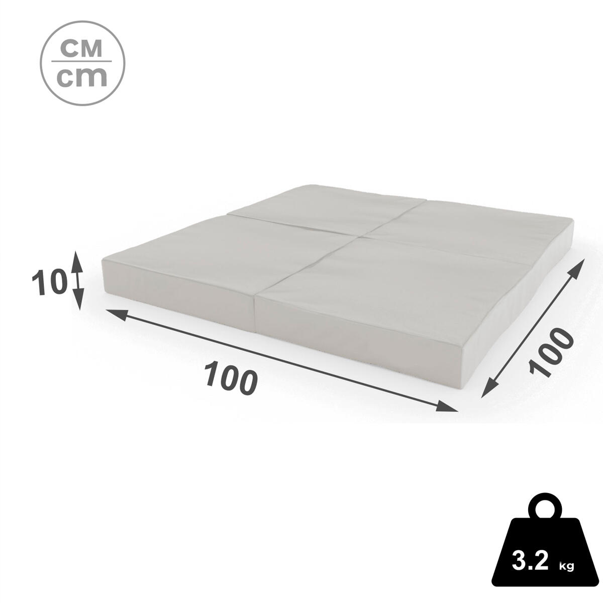 Materac gimnastyczny Kometa 100x100x10 (4cz) pomarańczowo-żółty 4/5