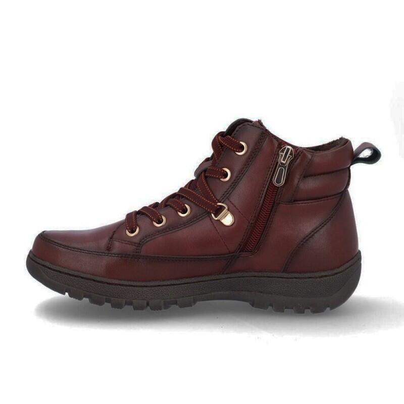 Botines Planos Mujer Coronel Tapiocca T712 Burdeos 3/4