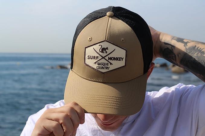 Casquette trucker de montagne et trekking – résistante à l’eau (Beige) 5/6