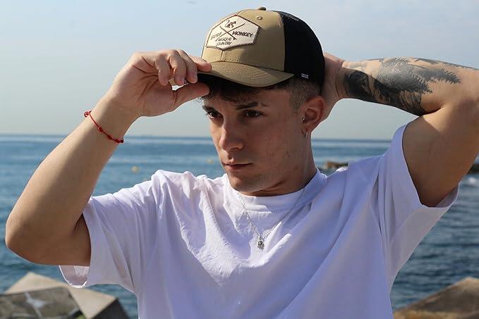 Casquette trucker de montagne et trekking – résistante à l’eau (Beige) 4/6