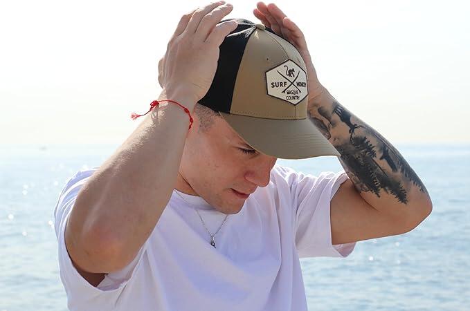 Casquette trucker de montagne et trekking – résistante à l’eau (Beige) 6/6