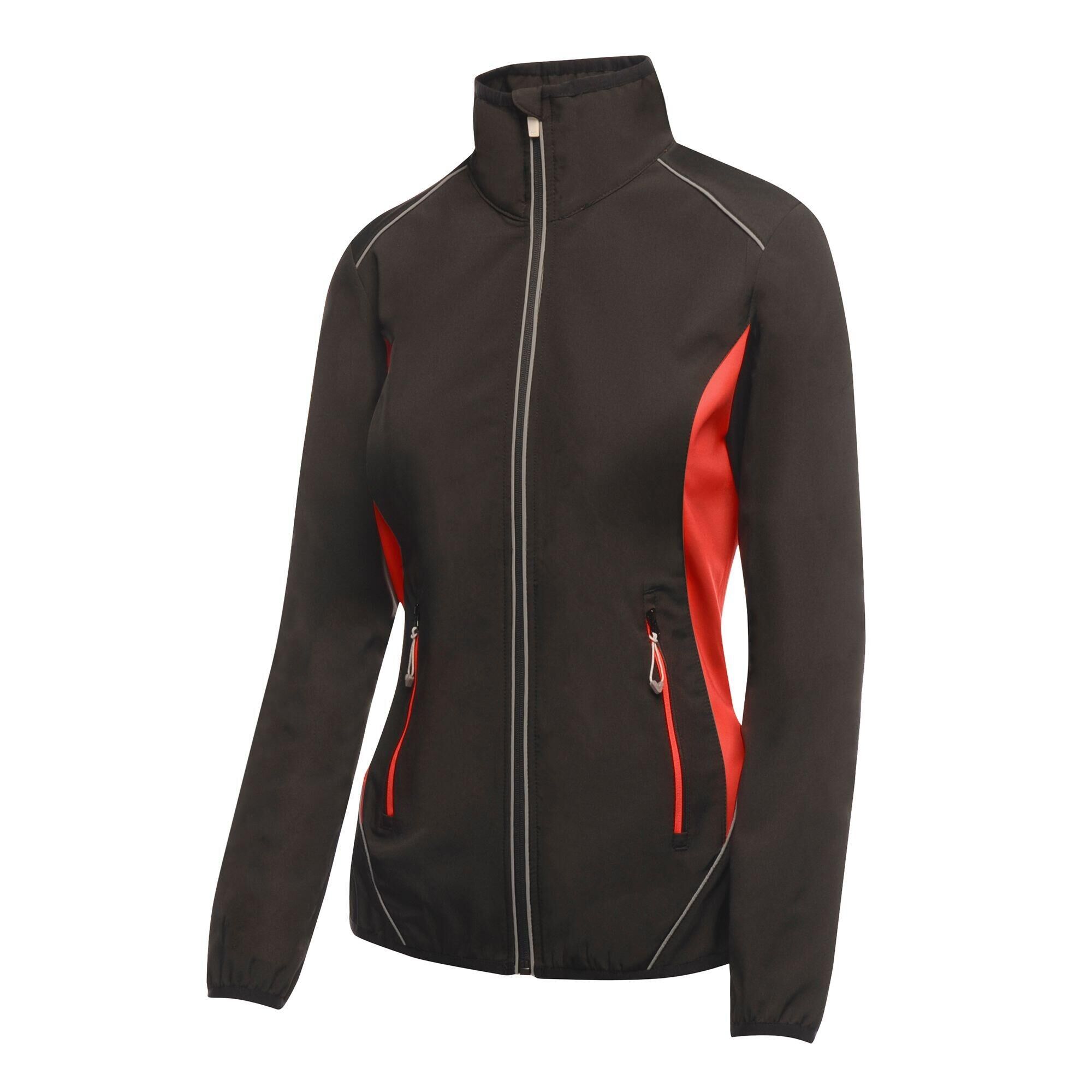 REGATTA Activewear Womens/Ladies Sochi Softshell Jacket (Black/Classic Red)