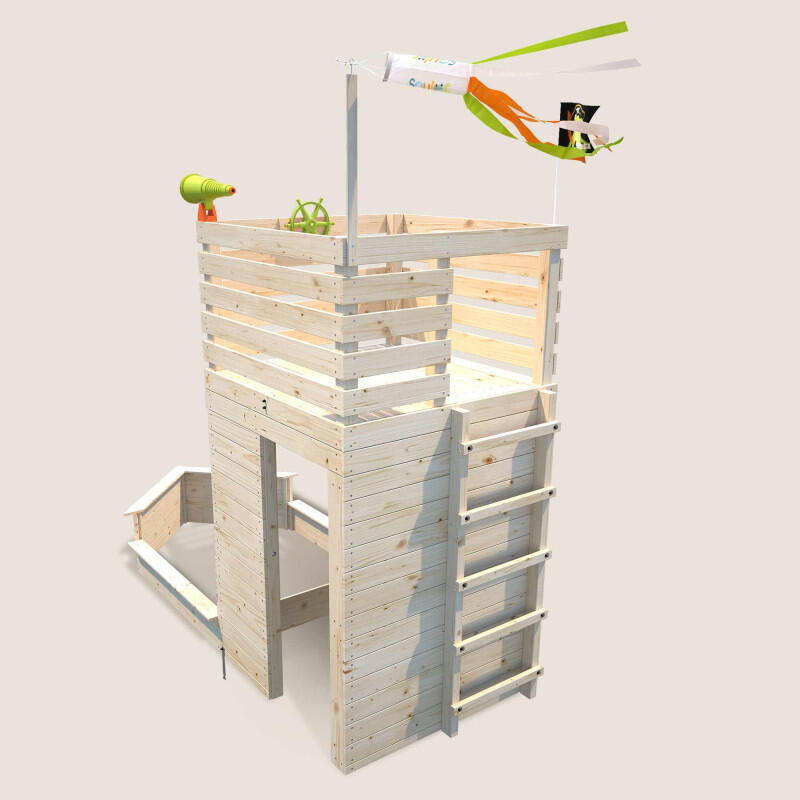 Cabane bateau en bois extérieur avec bac à sable PIRATE 5/5