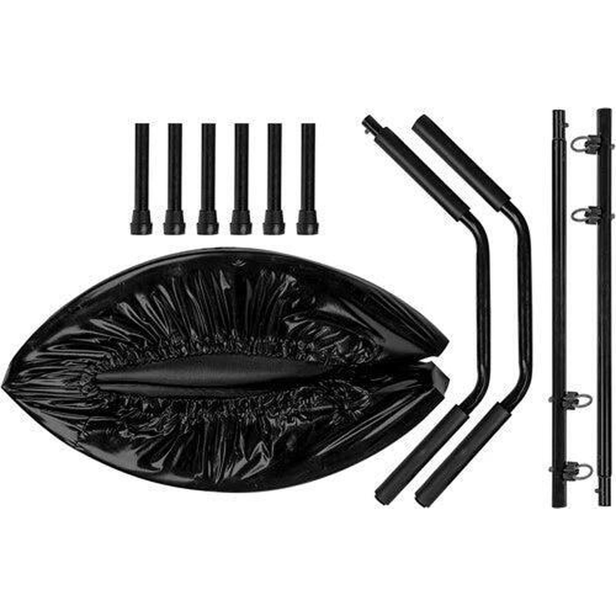 VirtuFit Trambulina Fitness pliabila cu maner - negru - 100 cm