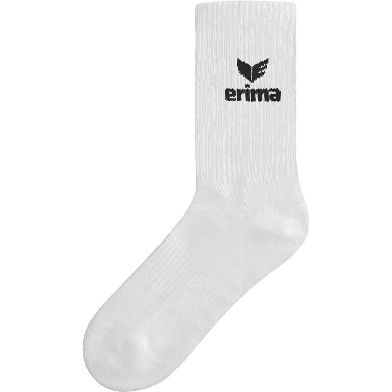 Pachet de 3 șosete sport Erima alb
