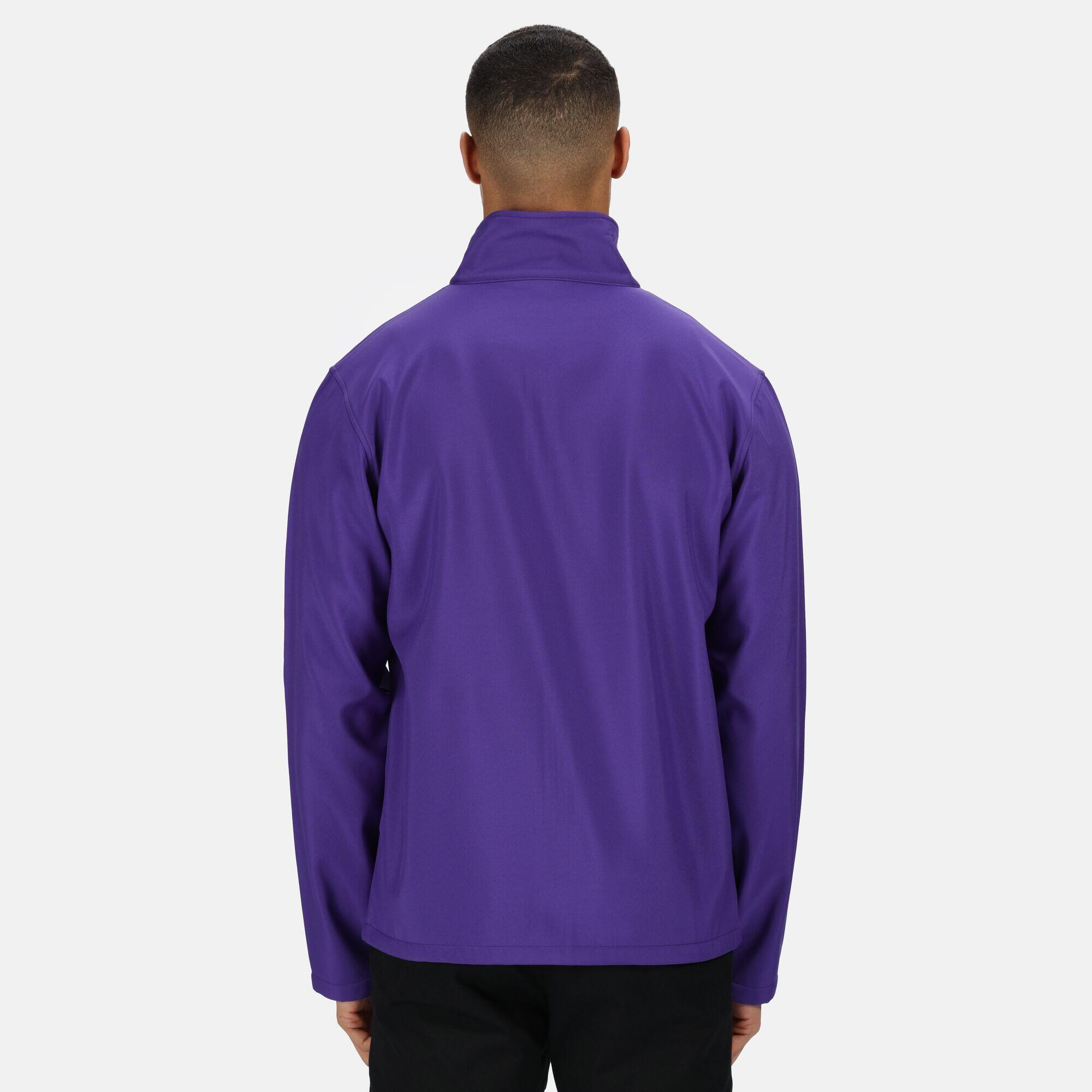 Standout Mens Ablaze Printable Soft Shell Jacket (Purple/Black) 3/5