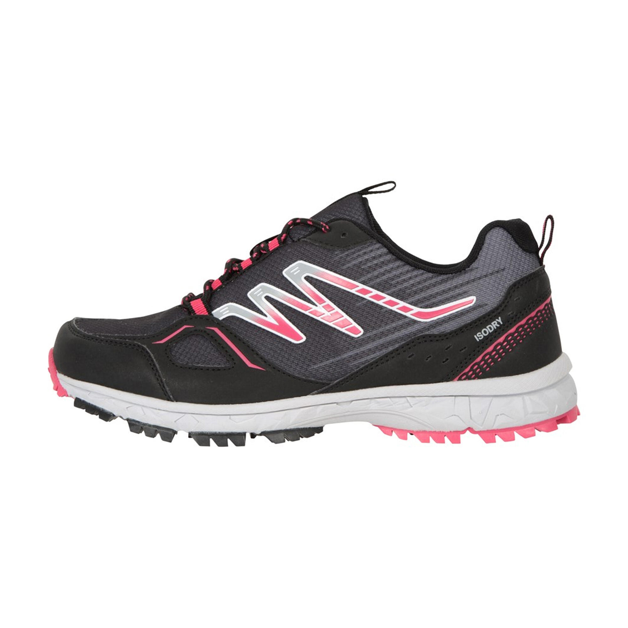 Wanderschuhe "Lakeside" Damen Pechschwarz/Pink 3/4