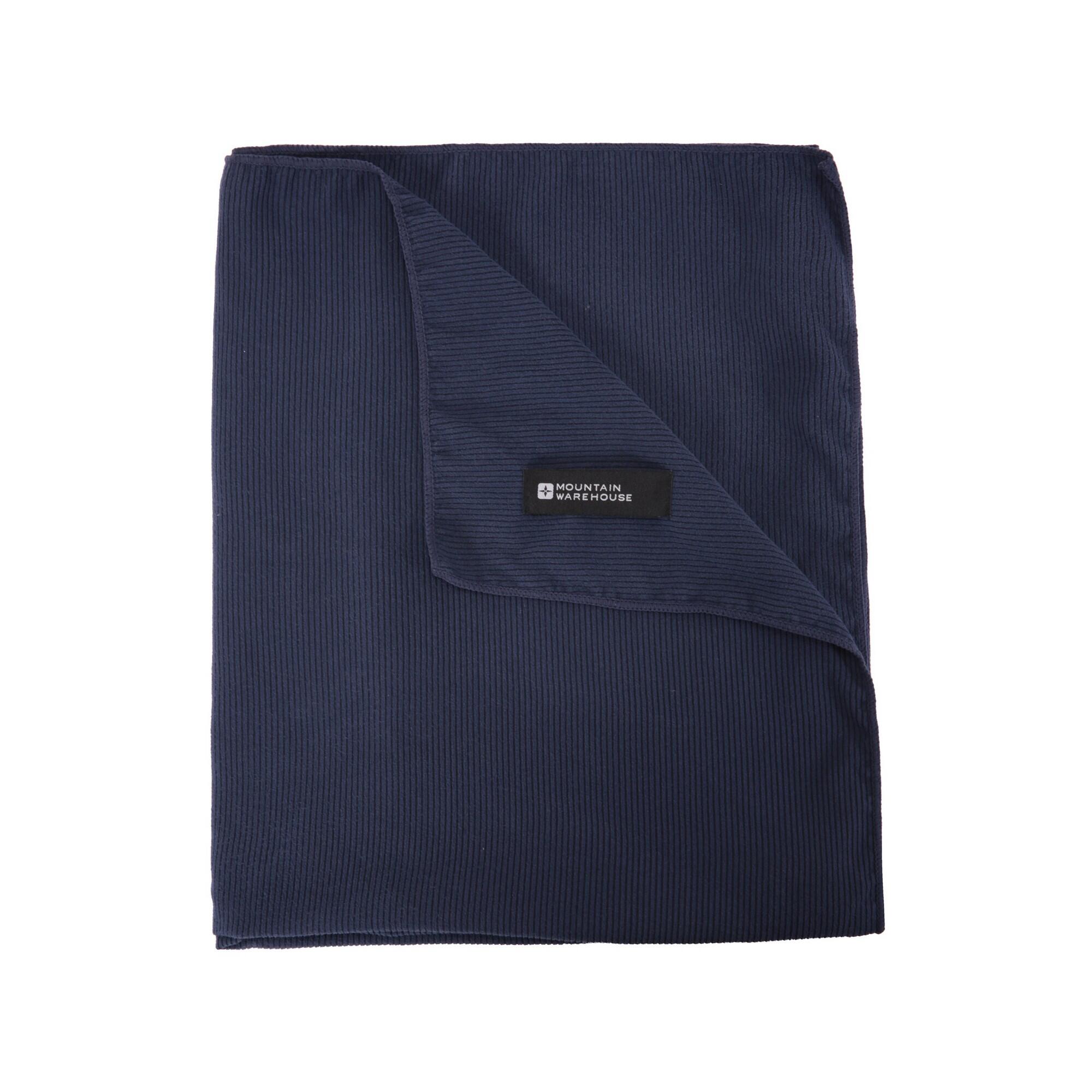 Handtuch, Riesig gerippt Damen und Herren Marineblau 2/2