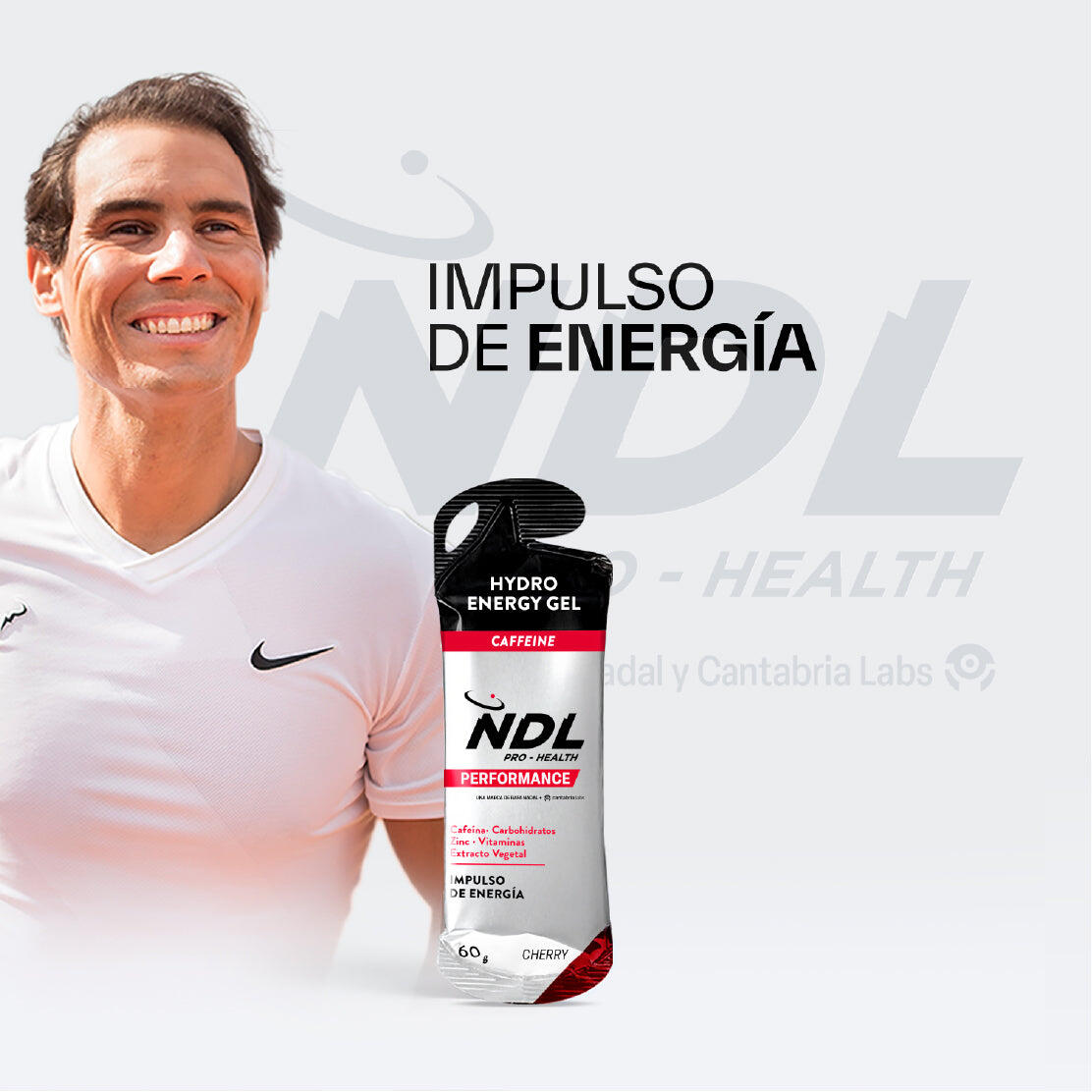 Gel Energético con Cafeína Sabor Cherry Pack 12 2/4