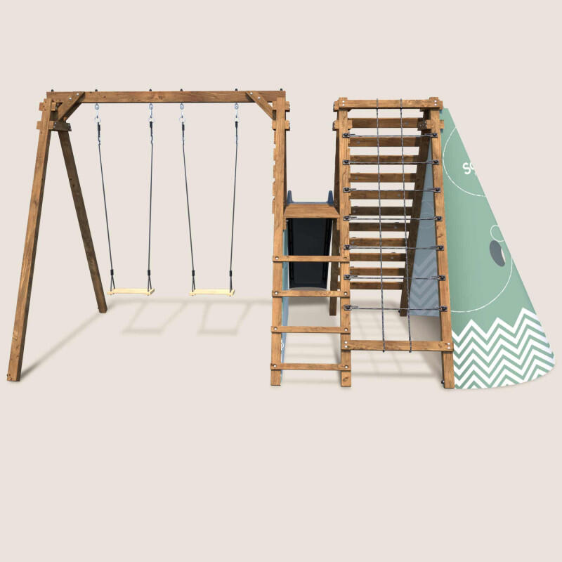 Aire de jeux avec tipi et toboggan APOLLON 2/5
