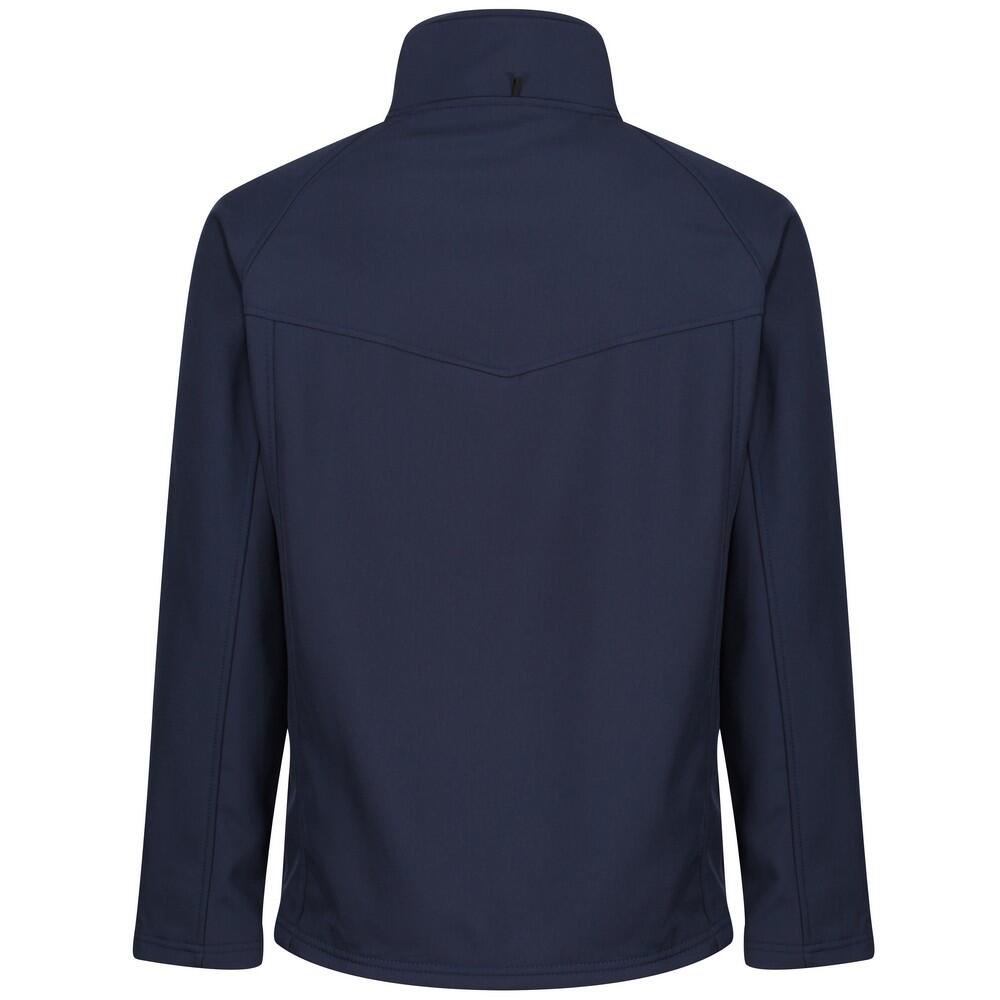 Uproar Mens Softshell Wind Resistant Fleece Jacket (Navy/Navy) 2/4