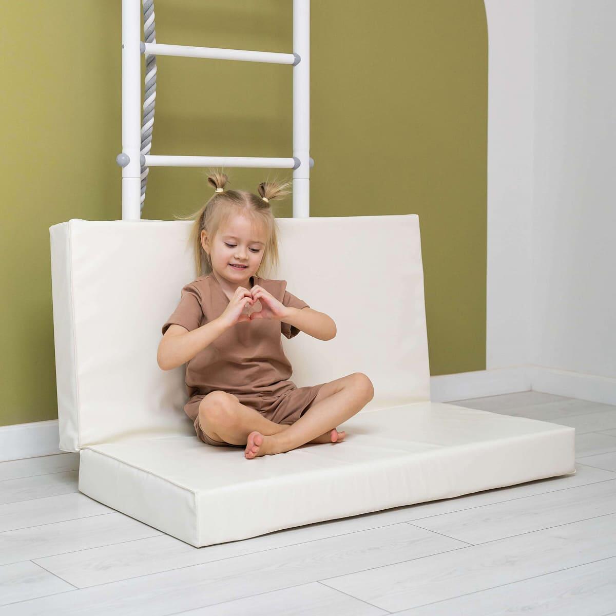 matelas de gymnastique 100x100x10 deux pièces gris cendré 3/7