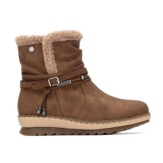 Flache Stiefeletten Damen Refresh Braun