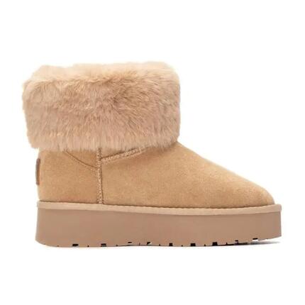 Flache Stiefeletten Damen Xti Beige