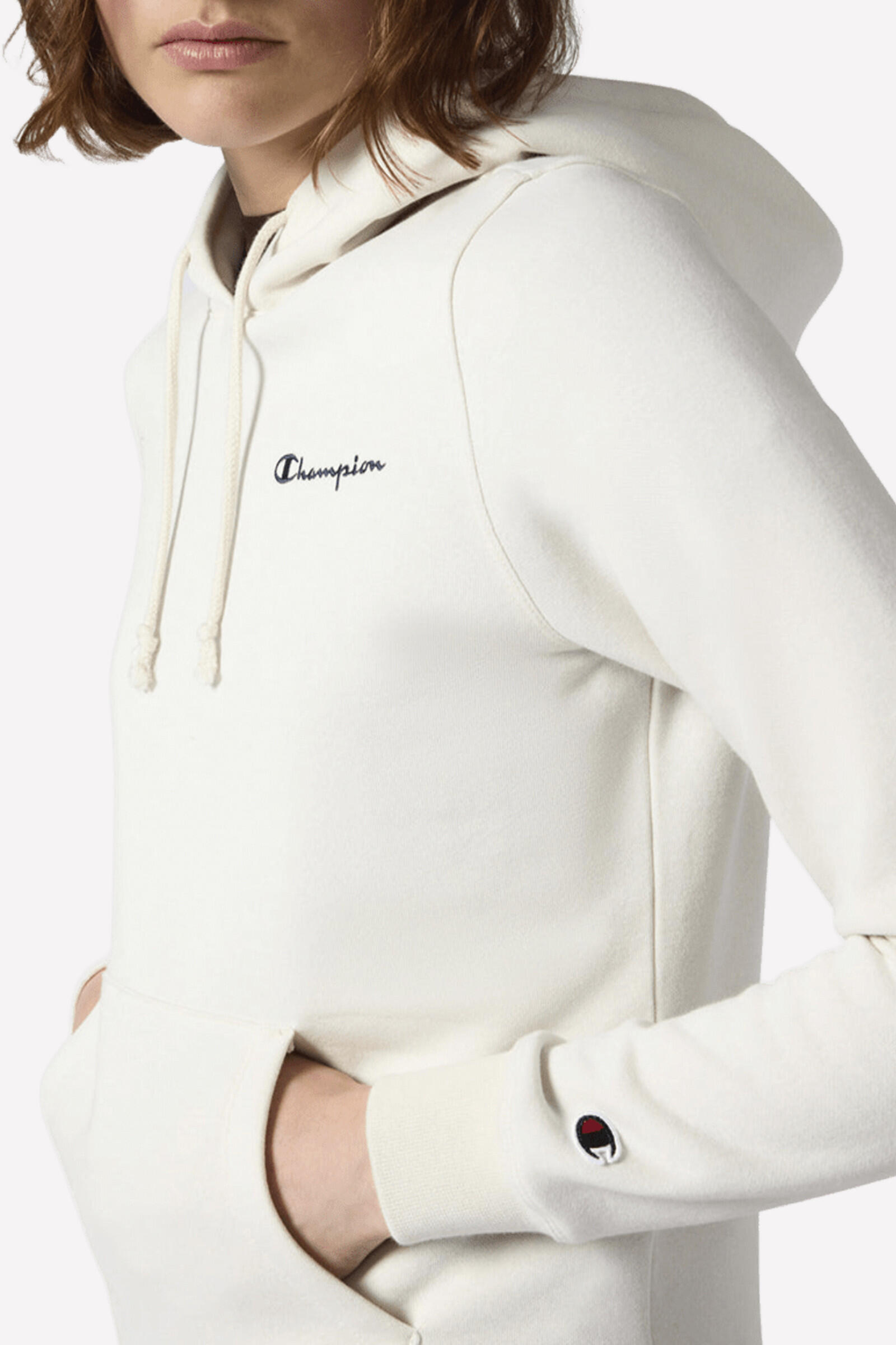 Bluza damska Champion Hooded Sweatshirt kremowa 4/6