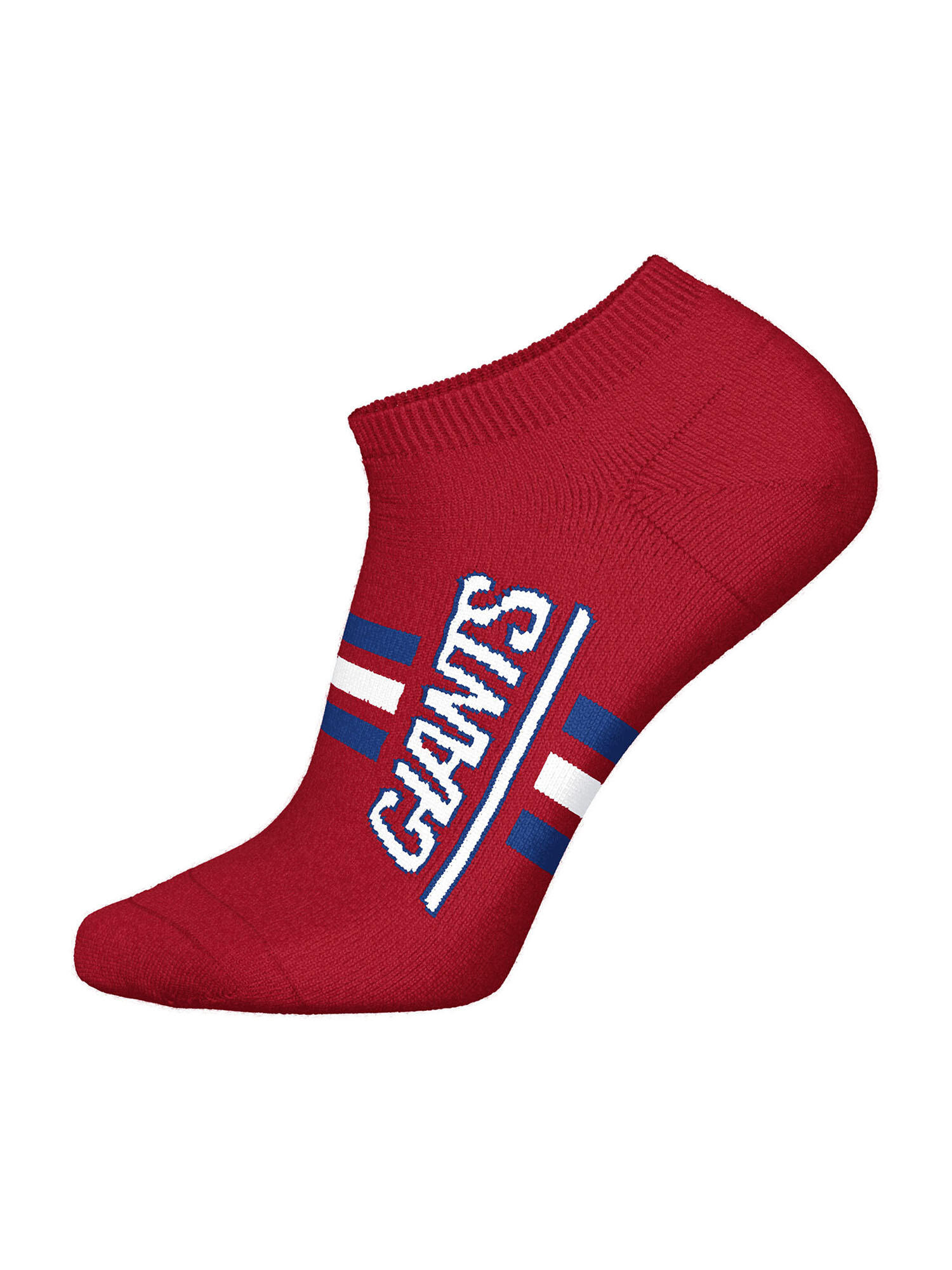NFL New York Giants 3-Pack Soft Cotton Sneaker Socks | White/Red/Blue 3/4