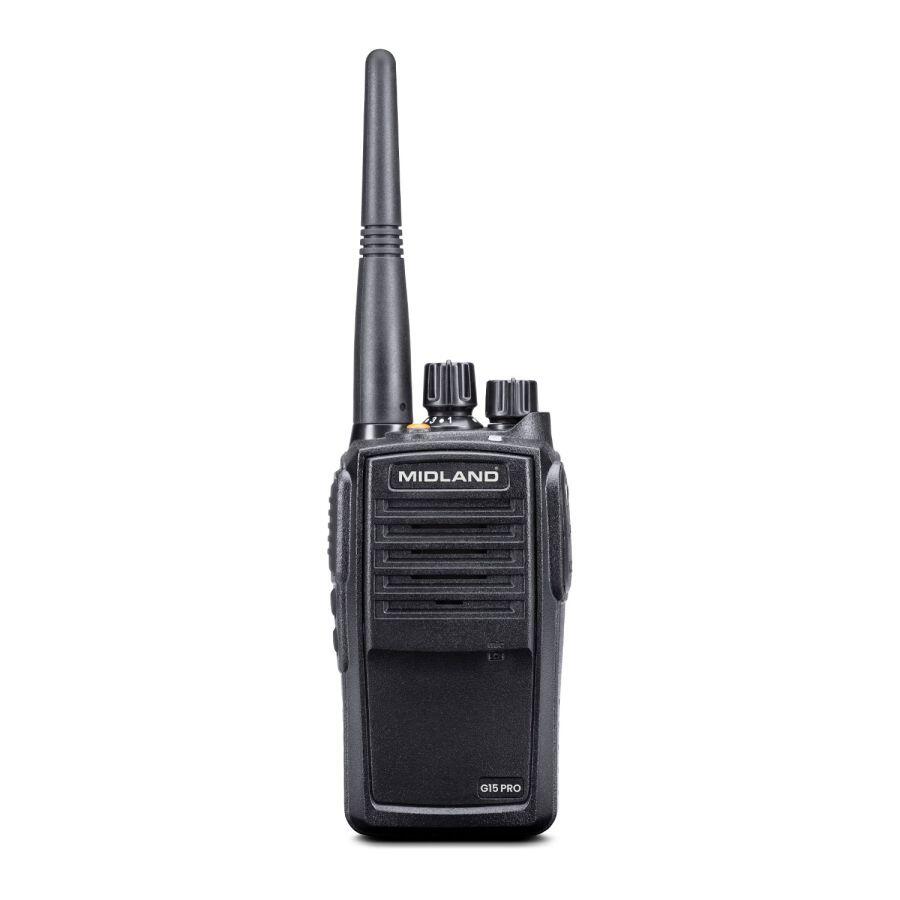 Midland - Midland G15 Pro – Talkie-walkie 32 Canaux Pmr 446 Noise Cancelling Ip67 - Talkie-walkie - Noir - No Size - Decathlon
