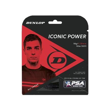 Naciąg do squasha Dunlop Iconic Power 1,10 mm 10 m